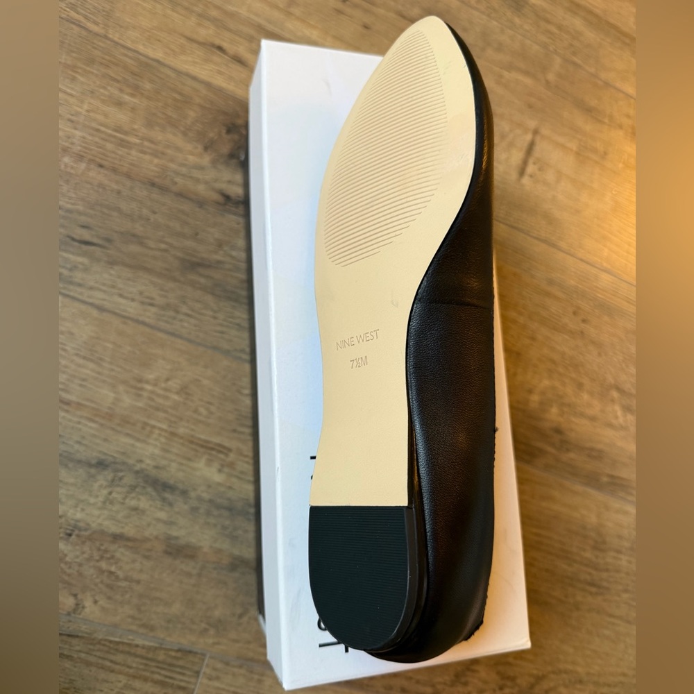 Nine West Speakup Black Leather 7.5 - Picture 3 of 4